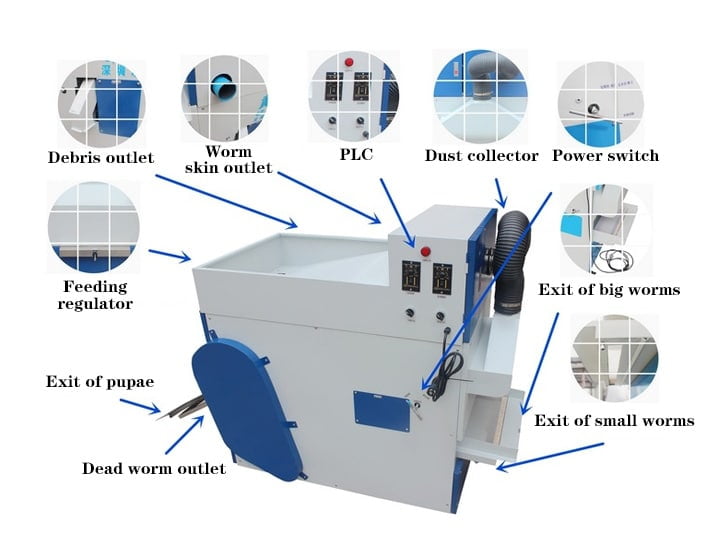 barley worm sorting machine structure