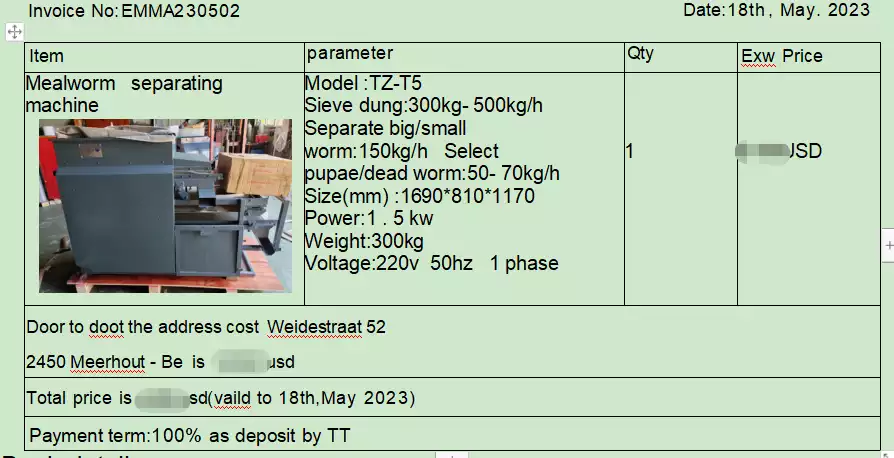 Mealworm Separator Machine Pi