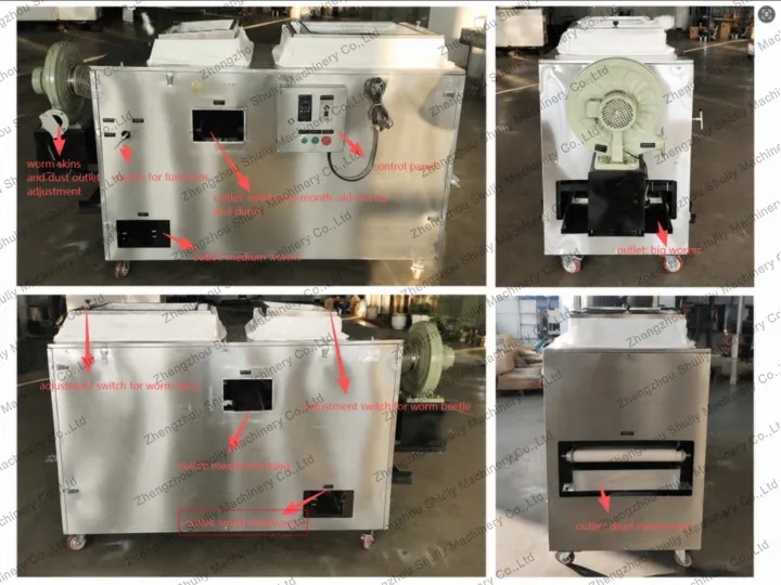 Tenebrio Larvae Separator Machine 2 Tenebrio Larvae Separator Machine Structure
