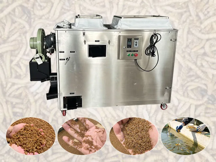 Tenebrio larvae separator machine